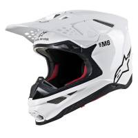 Alpinestars Supertech SM8 Solid White Motocross Helmet