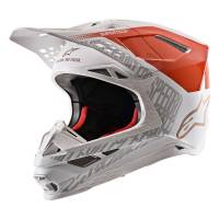 Alpinestars Supertech SM8 Triple Orange White Motocross Helmet