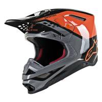 Alpinestars Supertech SM8 Triple Orange Grey Black Motocross Helmet