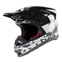 Alpinestars Supertech SM8 Radium White Black Mid Grey Motocross Helmet
