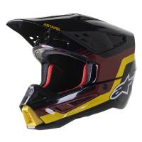 Alpinestars SM5 Venture Black Bordeaux Yellow Motocross Helmet