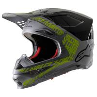 Alpinestars Supertech SM8 Triple Silver Black Yellow Motocross Helmet