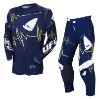 UFO Adrenaline Slim Blue Yellow Motocross Kit Combo