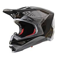 Alpinestars Supertech SM10 Alloy Silver Black Carbon Gold Motocross Helmet
