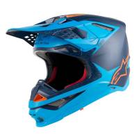 Alpinestars Supertech SM10 Meta Black Aqua Orange Fluo Motocross Helmet