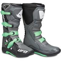 UFO Elektron Grey Aqua Motocross Boots