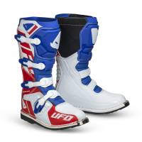 UFO Obsidian Blue White Red Motocross Boots