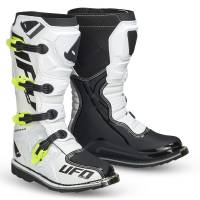 UFO Obsidian White Neon Yellow Motocross Boots