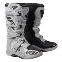 UFO Elektron Grey Black Motocross Boots