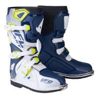 UFO Kids Typhoon Blue White Yellow Motocross Boots