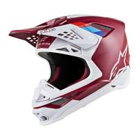 Alpinestars Supertech SM8 Contact Dark Red White Motocross Helmet