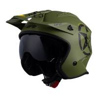 UFO Sheratan Jet Military Green Open Face Helmet