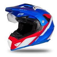 UFO Aries Adventure Blue Red White Gloss Helmet