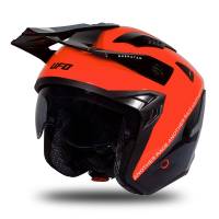 UFO Sheratan Red Black Grey Gloss Jet Open Face Helmet