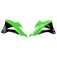 UFO Kawasaki KX 85 (14-21) OEM Factory Green Black Radiator Covers