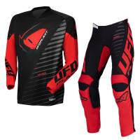 UFO Kimura Black Red Motocross Kit Combo
