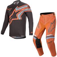 Alpinestars Racer Braap Dark Grey Fluo Orange Motocross Kit Combo