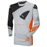 UFO Frequency Slim Black Grey Neon Orange Motocross Jersey