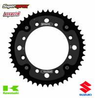 Supersprox Stealth Rear Sprocket Kawasaki KX Suzuki RM - Black (RST-455)