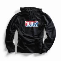 100% Classic Black Pullover Hoodie