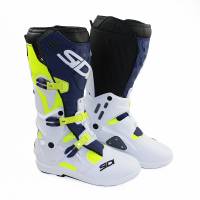 Sidi Atojo SRS Yellow Fluo White Blue Motocross Boots