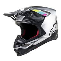 Alpinestars Supertech SM8 Contact Silver Black Motocross Helmet