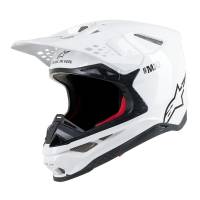 Alpinestars Supertech SM10 Solid White Motocross Helmet