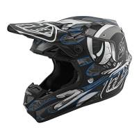 Troy Lee Designs SE4 Composite Eyeball Black Silver Motocross Helmet