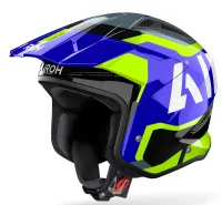 Airoh TRR2 Jupiter Blue/Yellow Gloss Trials Helmet