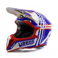 Airoh Wraap Broken Blue Red Motocross Helmet
