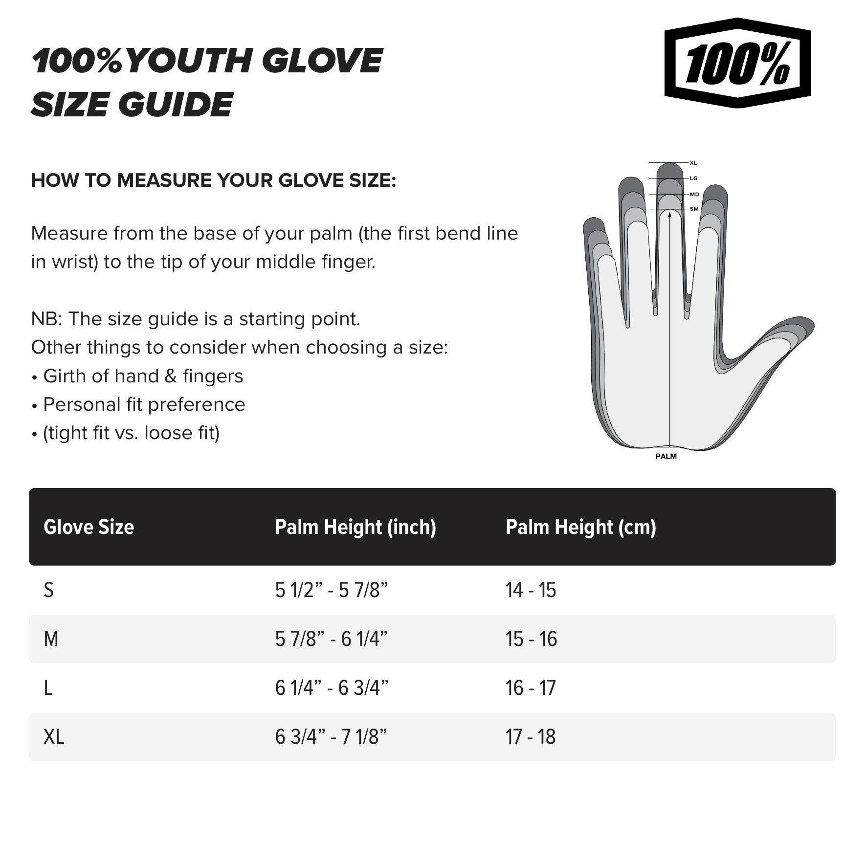 100% Kids Brisker Fluo Yellow Cold Weather Motocross Gloves | MD Racing ...